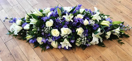 Blue and White Casket Top Blue and White Casket Top